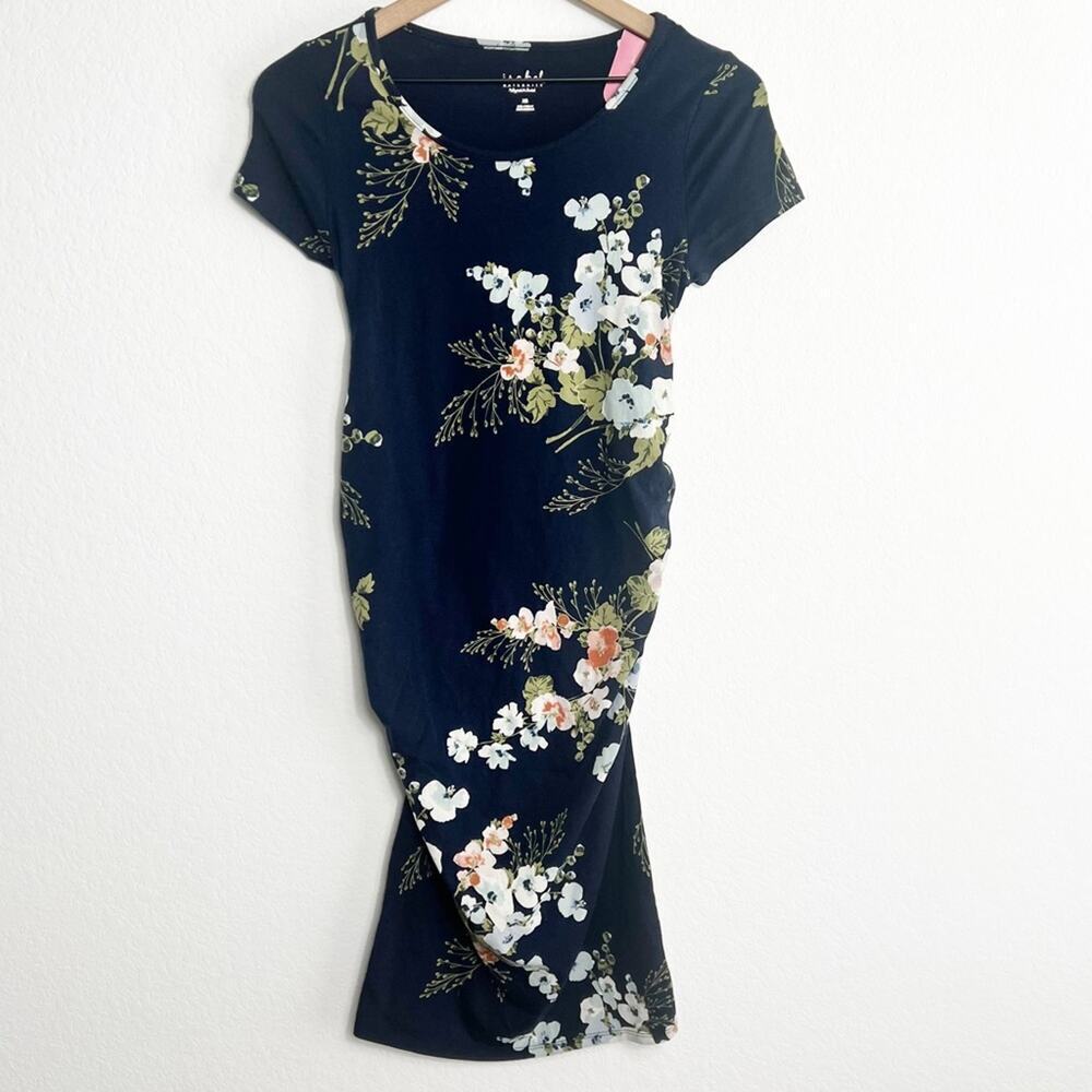 Isabel Maternity Navy Floral Women Dress Size XS Brand New